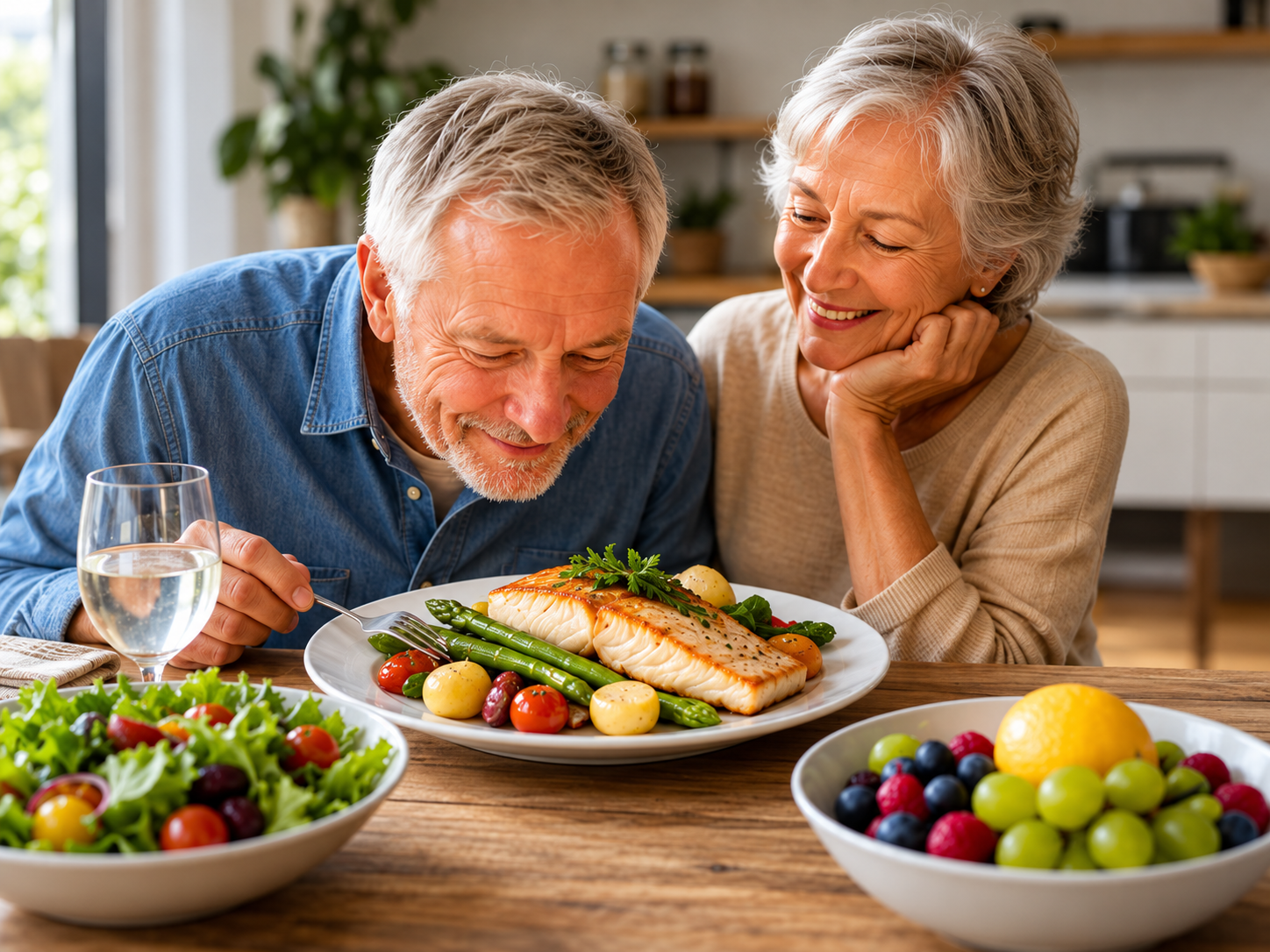 Couple partageant un repas Vitalid