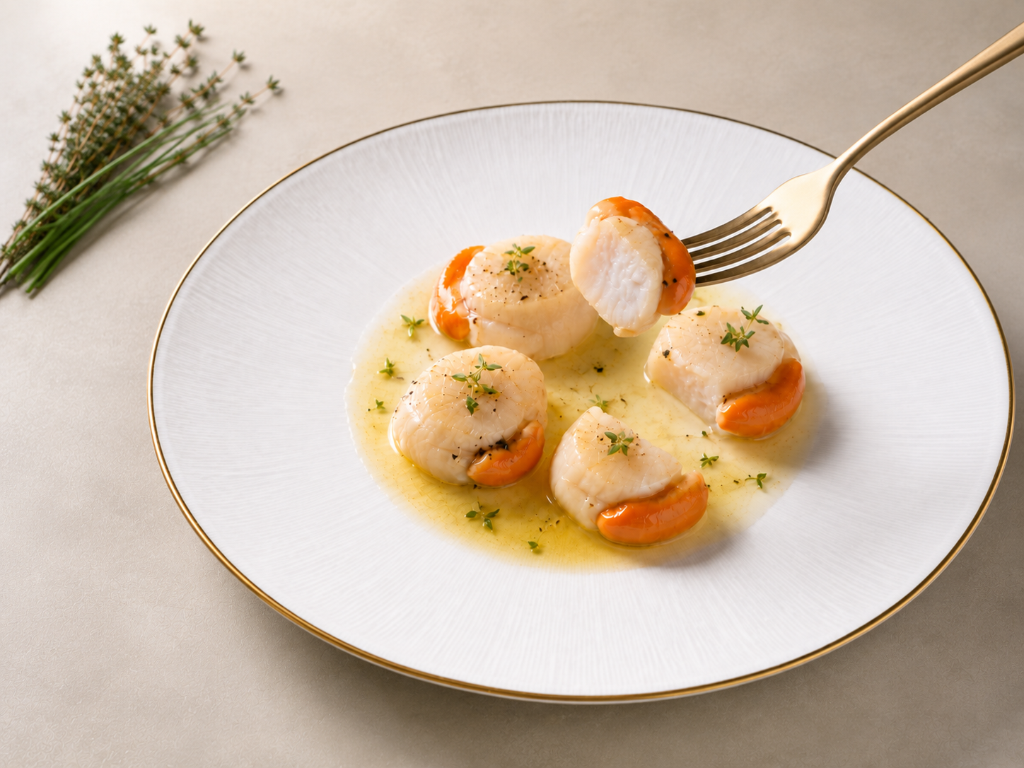 Coquilles Saint-Jacques simplement préparées