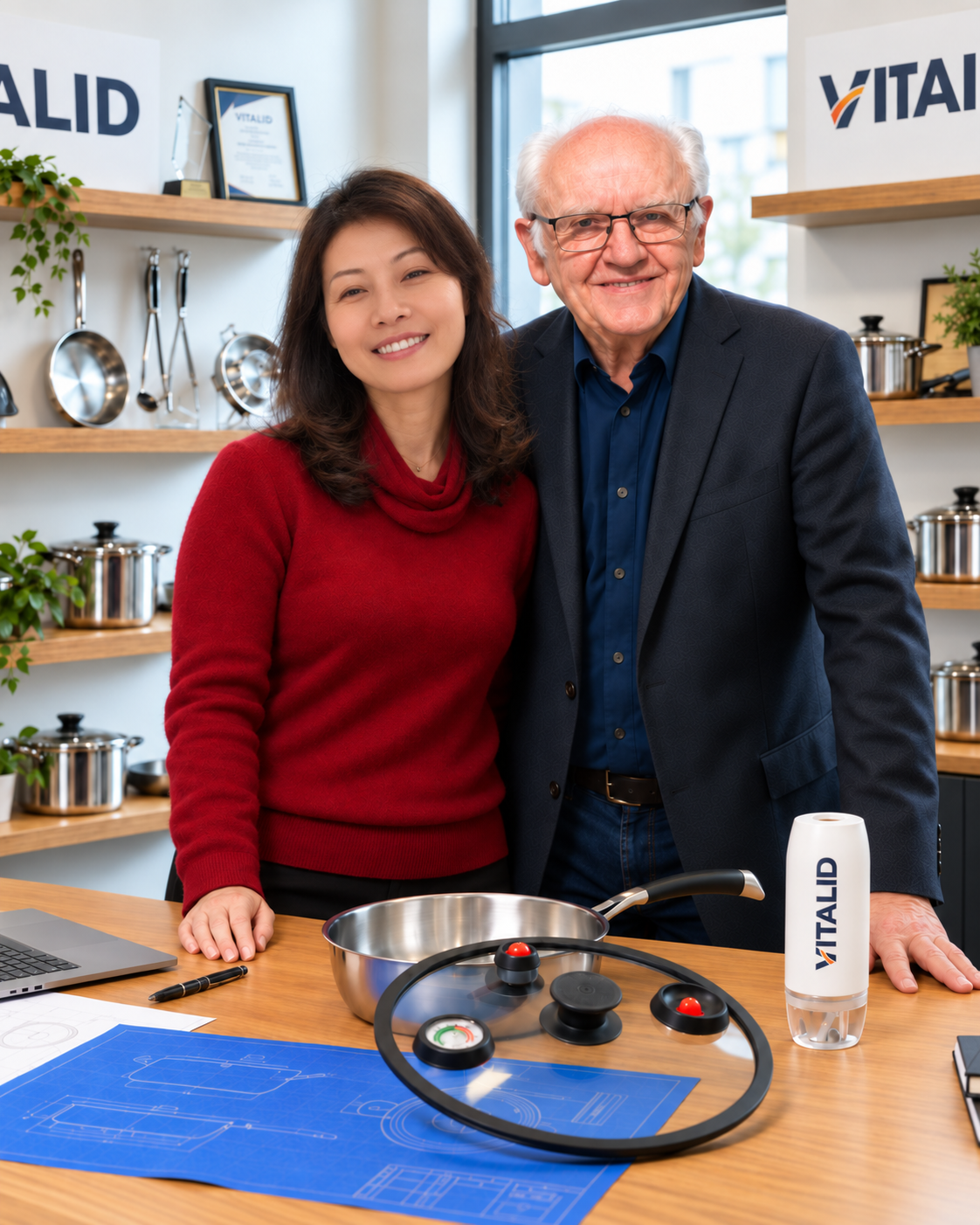 Lucy et Gérard présentent leur projet et leurs prototypes VITALID